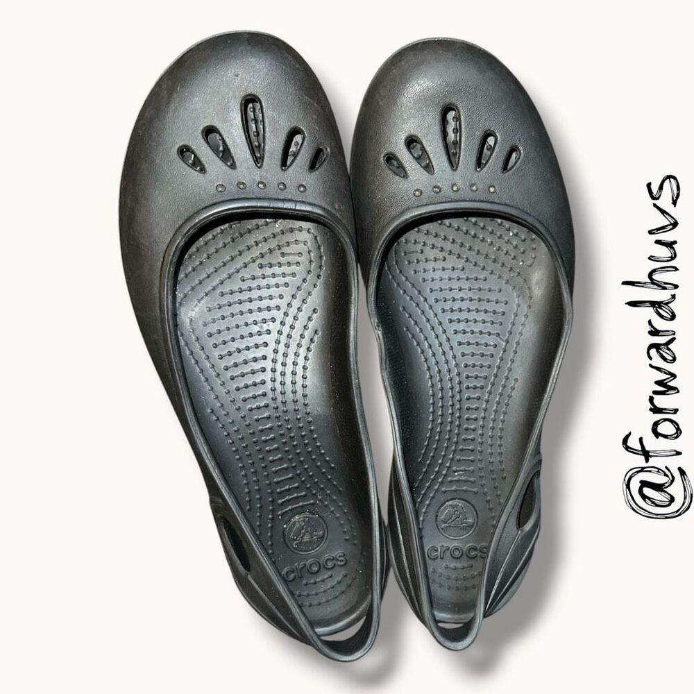 Crocs Black Slingback Comfort Flats Women’s 7